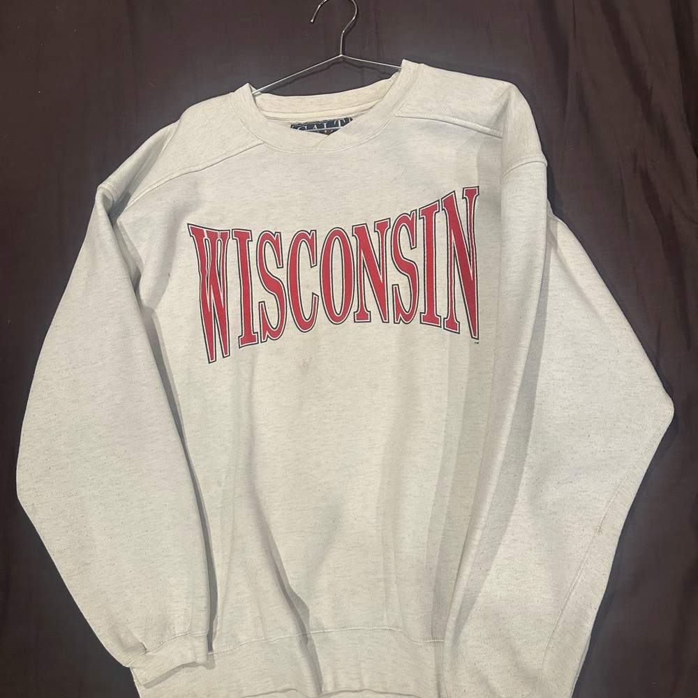 Wisconsin Badgers Gray Sweater Large L